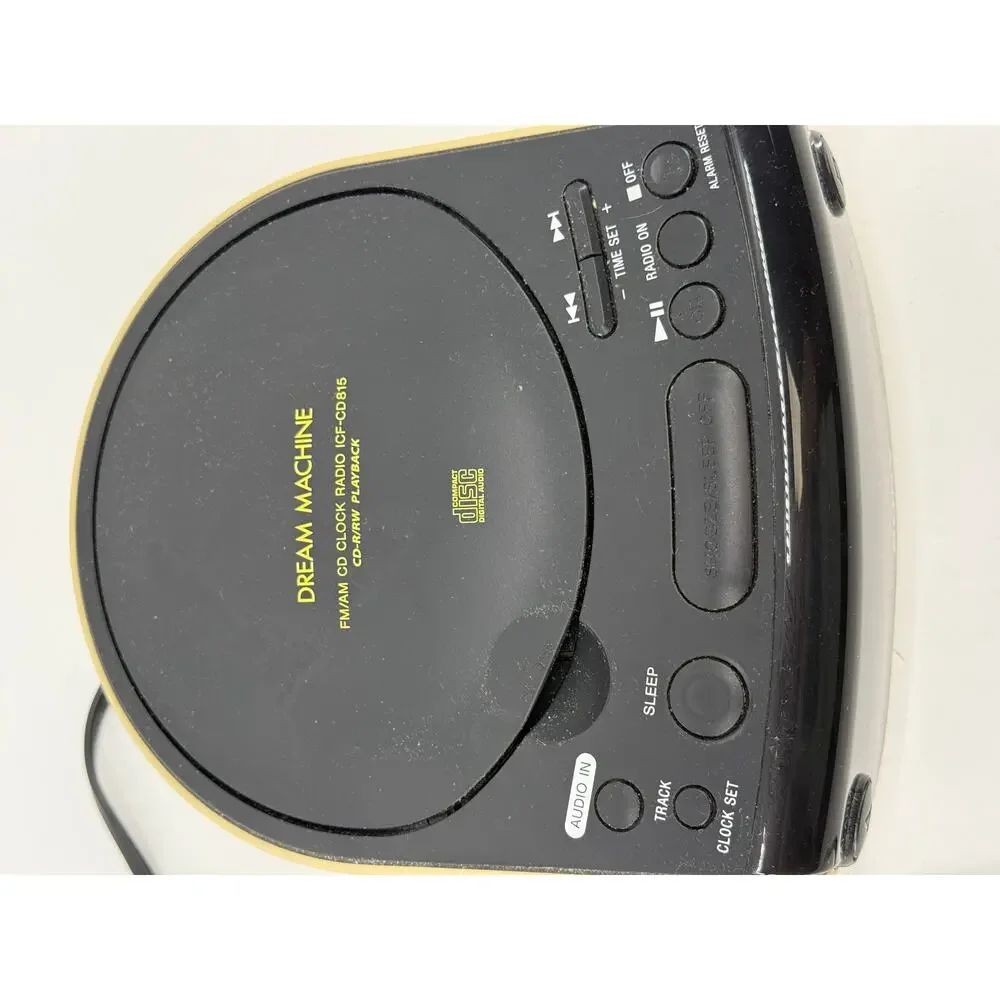 Sony Dream Machine ICF-CD815 Dual Alarm Clock Radio CD Player AM FM Audio In